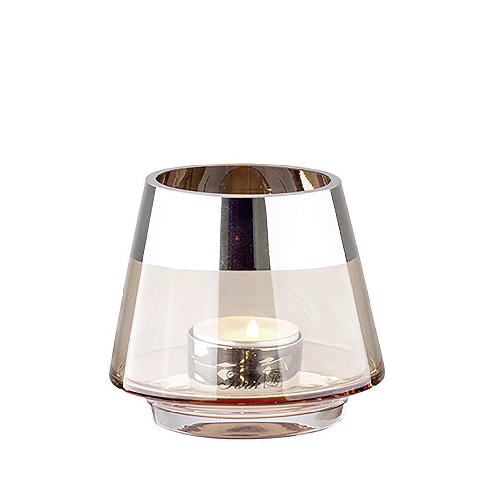 ŚWIECZNIK TEALIGHT 116107 JONA TEELICHTHALTER - szary, Design, szkło (11/9cm) - Fink