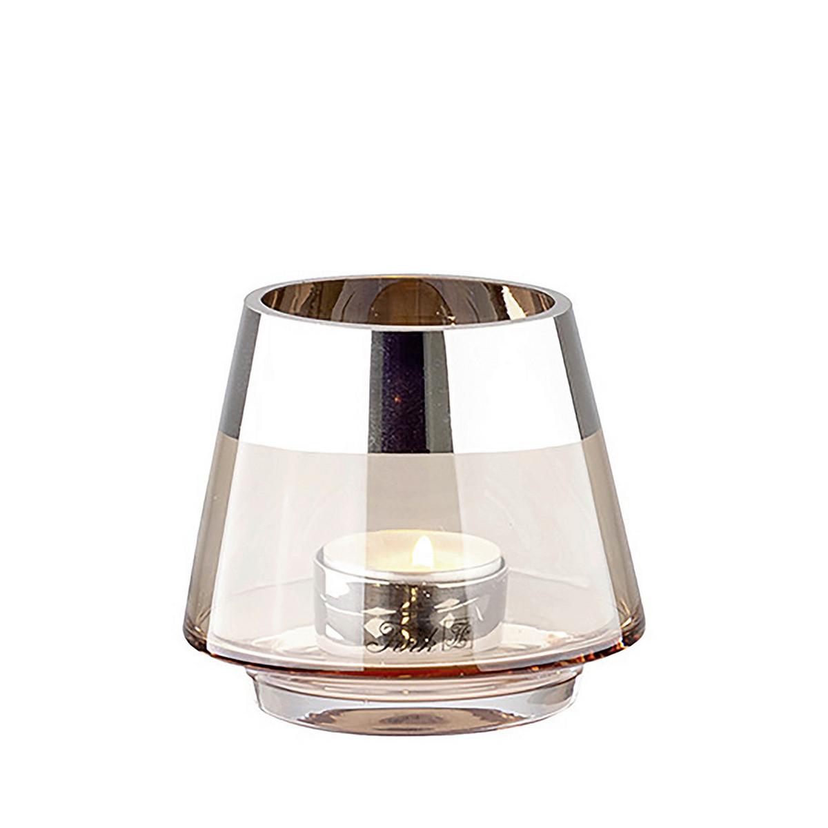 ŚWIECZNIK TEALIGHT 116107 JONA TEELICHTHALTER - szary, Design, szkło (11/9cm) - Fink