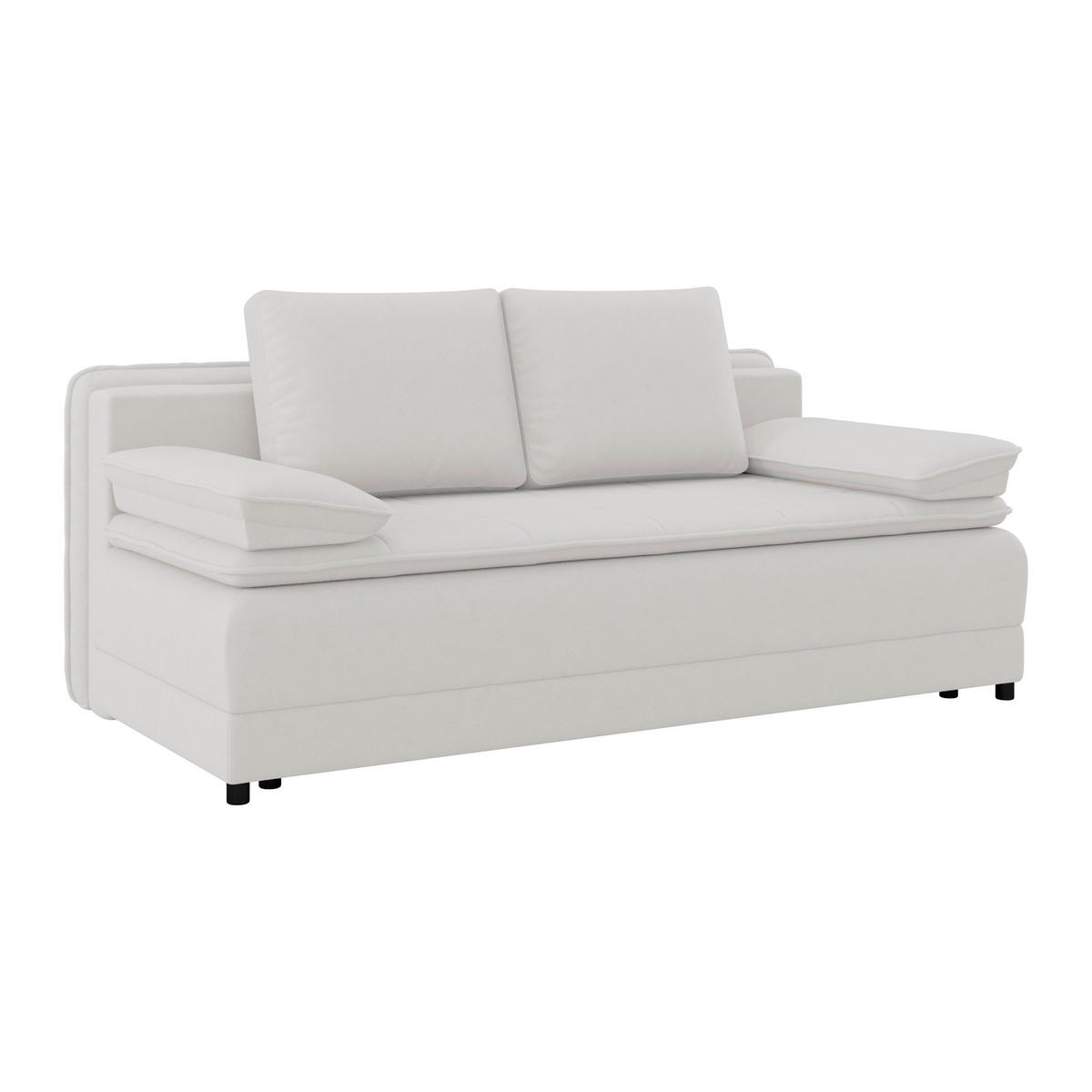 Canapea extensibila ALICE - alb, Modern, textil (202/73-92/105cm) - Modern Living
