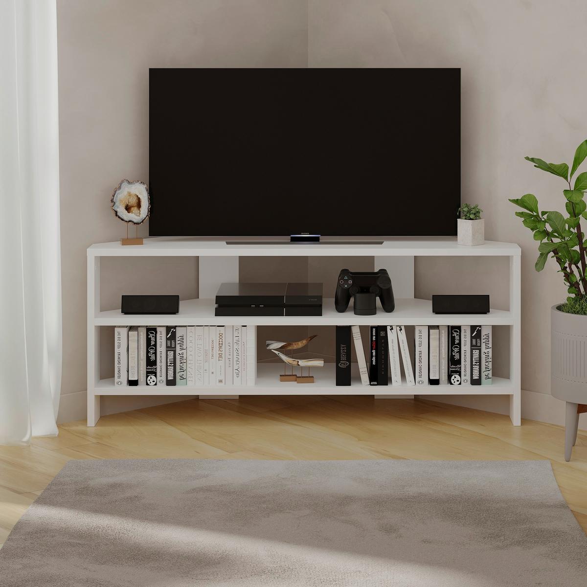 Nizka Omarica Thales - bela, Design, leseni material (114/45/36cm) - Livetastic