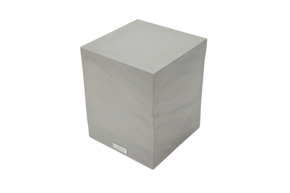 Loungetisch Colorado Faserbeton Hellgrau - Grau, KONVENTIONELL, Stein (35/35/46cm) - Gardenson