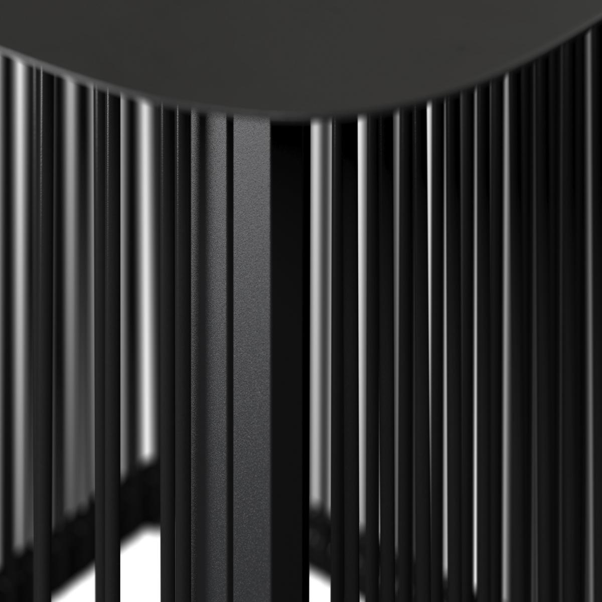 Gartenbeistelltisch Tracy Schwarz Solar - Schwarz, MODERN, Kunststoff/Metall (55/48/55cm) - Bessagi Garden