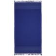 2-in-1 XL Badetuch mit Frottierseite - Dunkelblau, MODERN, Textil (100/200cm) - MÖMAX modern living