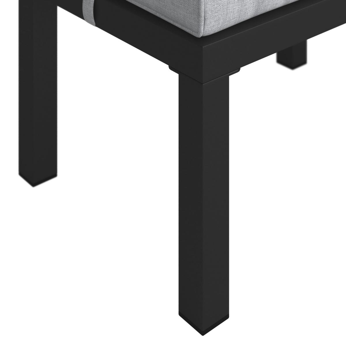 Dining-Loungeset Pergolina Grau Metall/Outdoorstoff - Dunkelgrau/Hellgrau, MODERN, Kunststoff/Textil (194/245cm) - Bessagi Garden