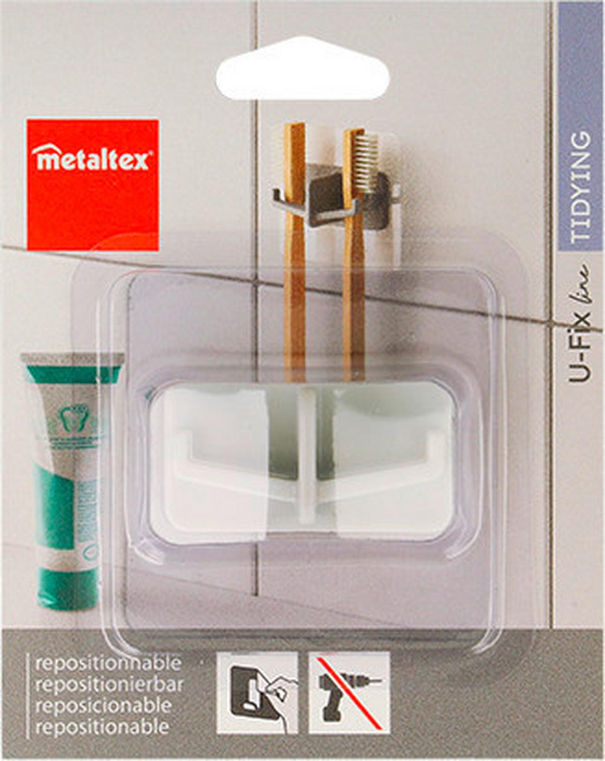 Öntapadós Akasztó Clever - műanyag (7/7/4cm) - Metaltex