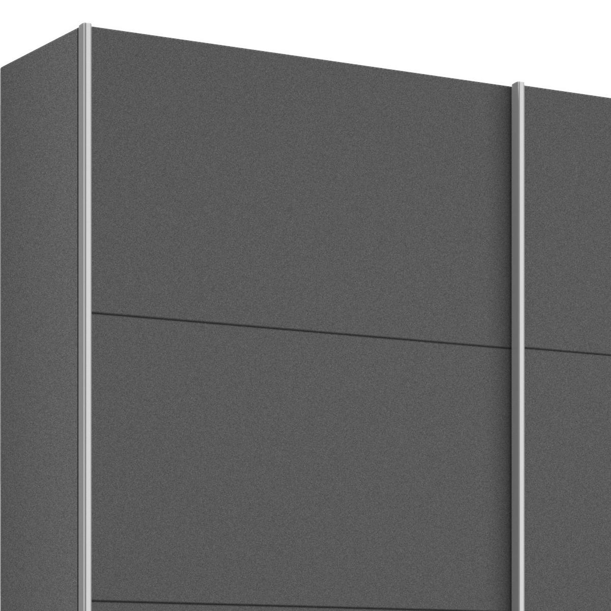Ormar S Kliznim Vratima Belluno - siva/boje aluminija, Moderno, drvni materijal/metal (181/230/62cm) - Modern Living
