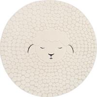Kinderteppich Eclipse Creme Ø ca. 160cm - Creme, Trend, Textil (160cm)