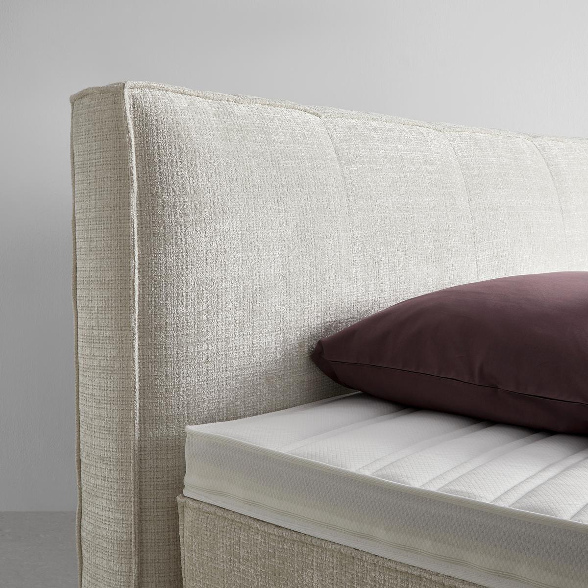 ŁÓŻKO BOXSPRING LION - beżowy/czarny, Konventionell, materiał drewnopochodny/tkanina (160/200cm) - Premium Living