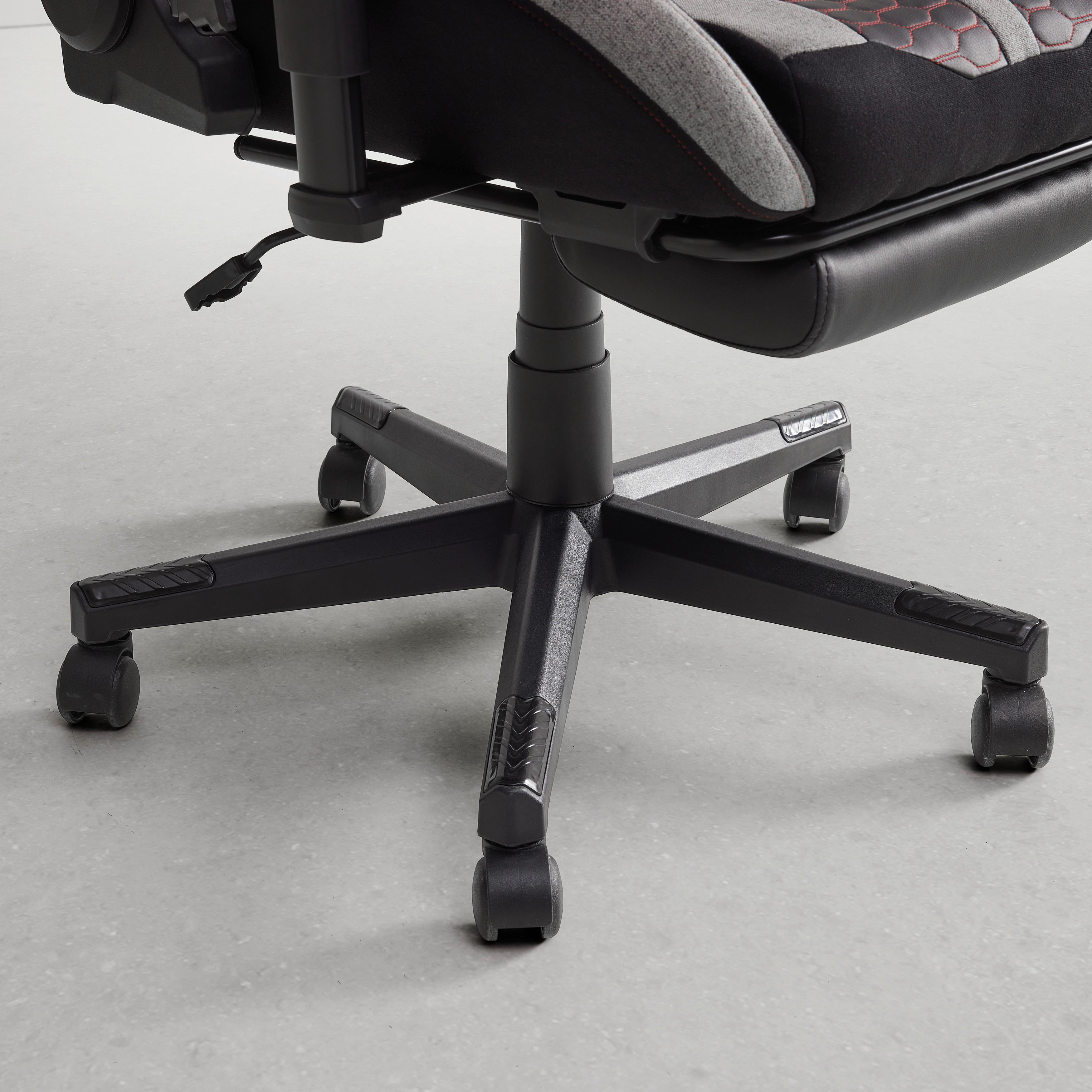 GAMINGSTOL RACER II -EXKLUSIV- - grå/svart, Modern, metall/textil (63/114/62cm) - Mömax