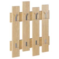 Stenski Obešalnik Wave - barve hrasta, Design, leseni material (64/81/4cm) - Livetastic