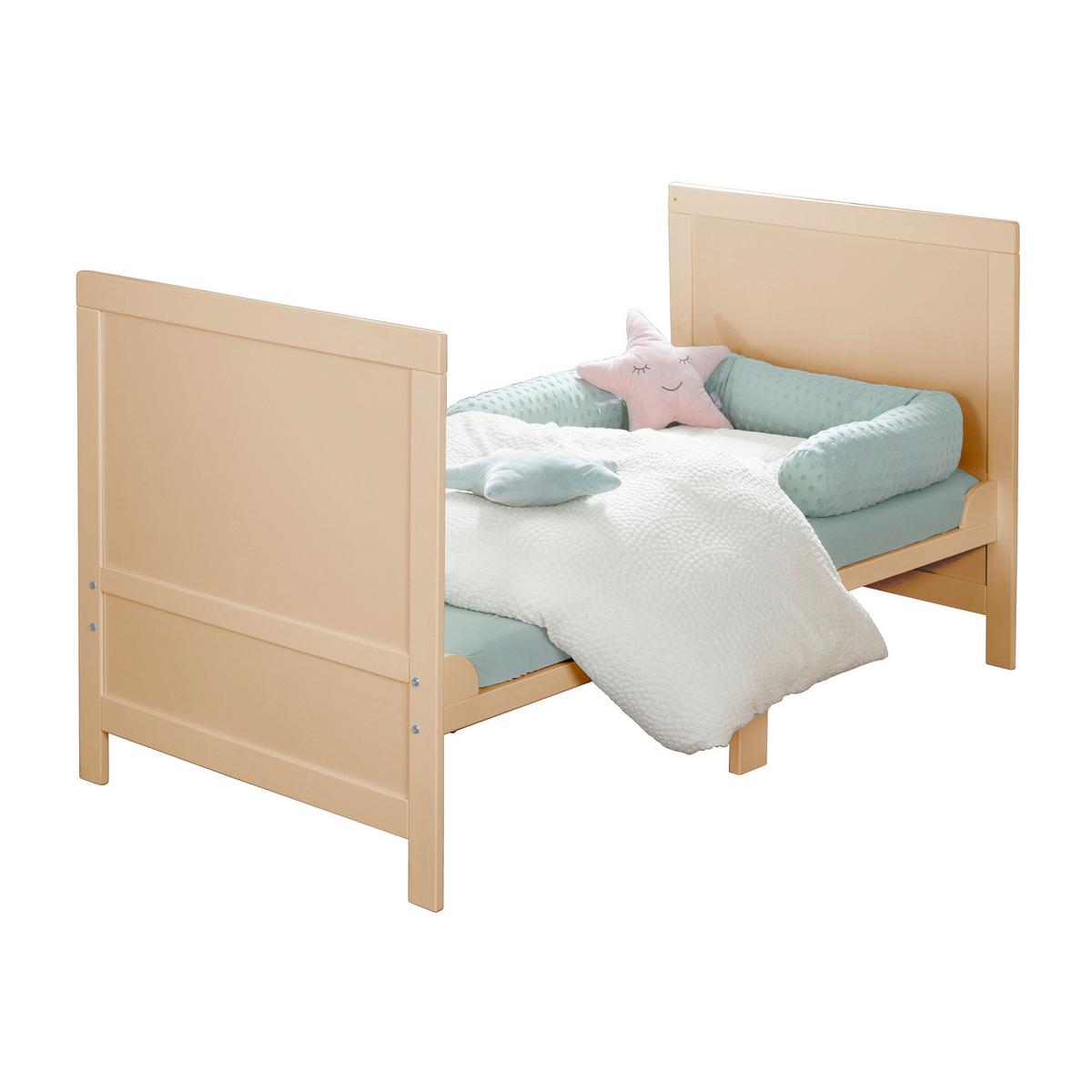 Rácsos Kiságy, Átalakítható Easy Sleep - világosbarna, Basics, faalapú anyag (78/78/142cm) - Roba