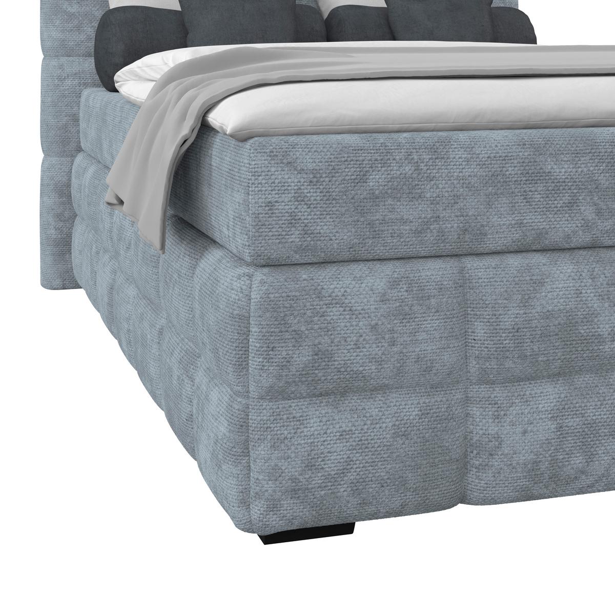 PAT BOX VEGA - albastru deschis/verde, Trend, lemn/textil (140/200cm) - Modern Living