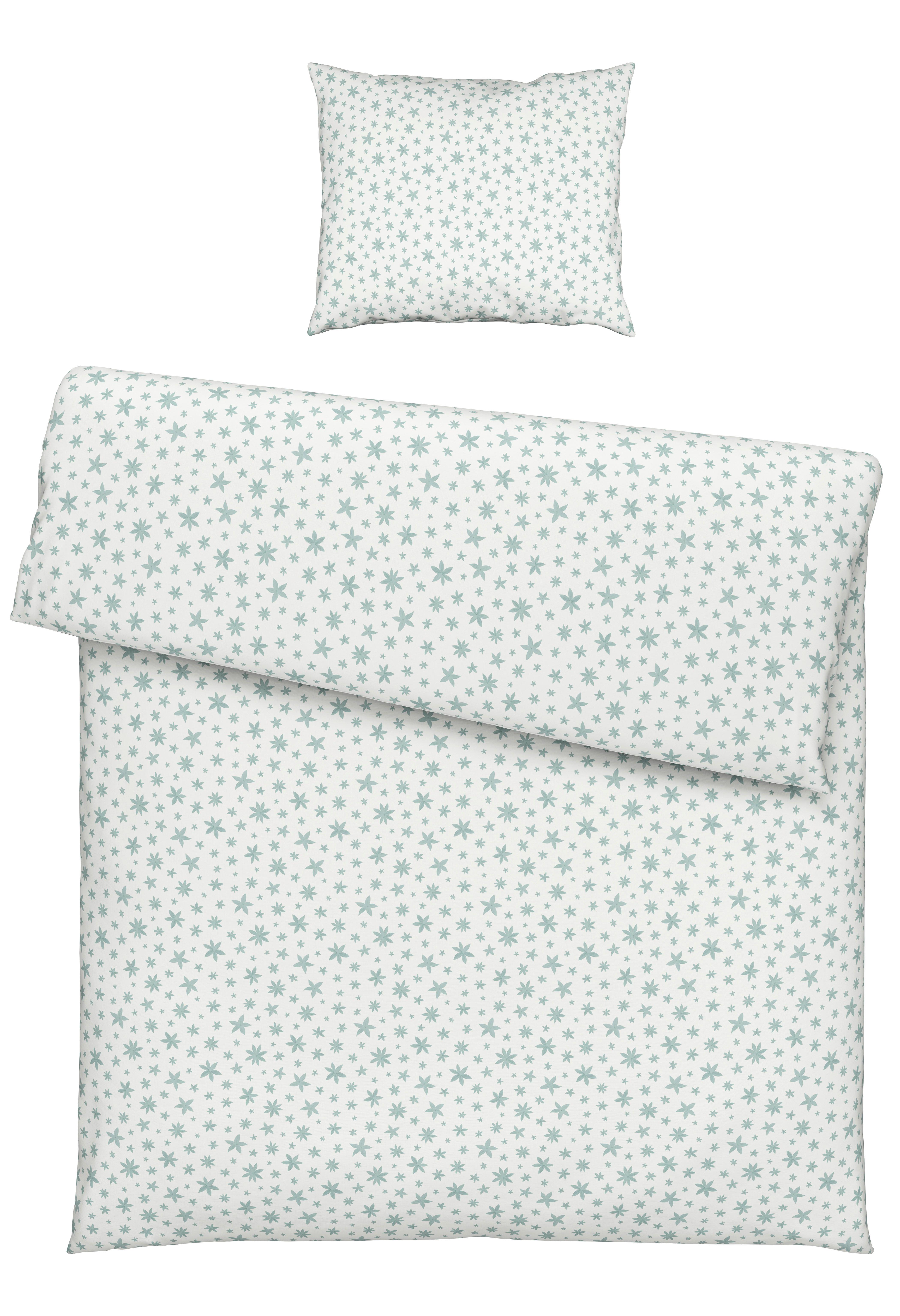 BETTWÄSCHESET ANISE - Weiss/Mintgrün, Textil (160/210cm) - Modern Living