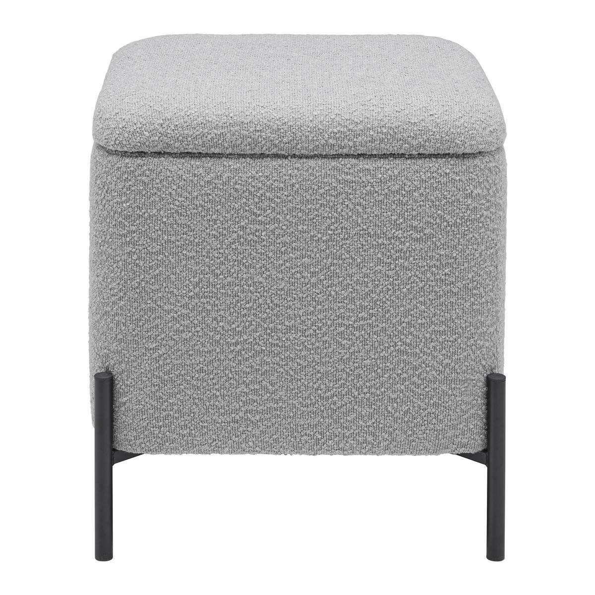 Hocker Mixo Grau - Schwarz/Grau, MODERN, Holzwerkstoff/Textil (43/50/43cm) - Mömax