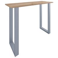 Bartisch XONA Silber/Eiche ca.140x102x50cm - Eichefarben/Silberfarben, KONVENTIONELL, Holzwerkstoff/Metall (140/50/102cm)