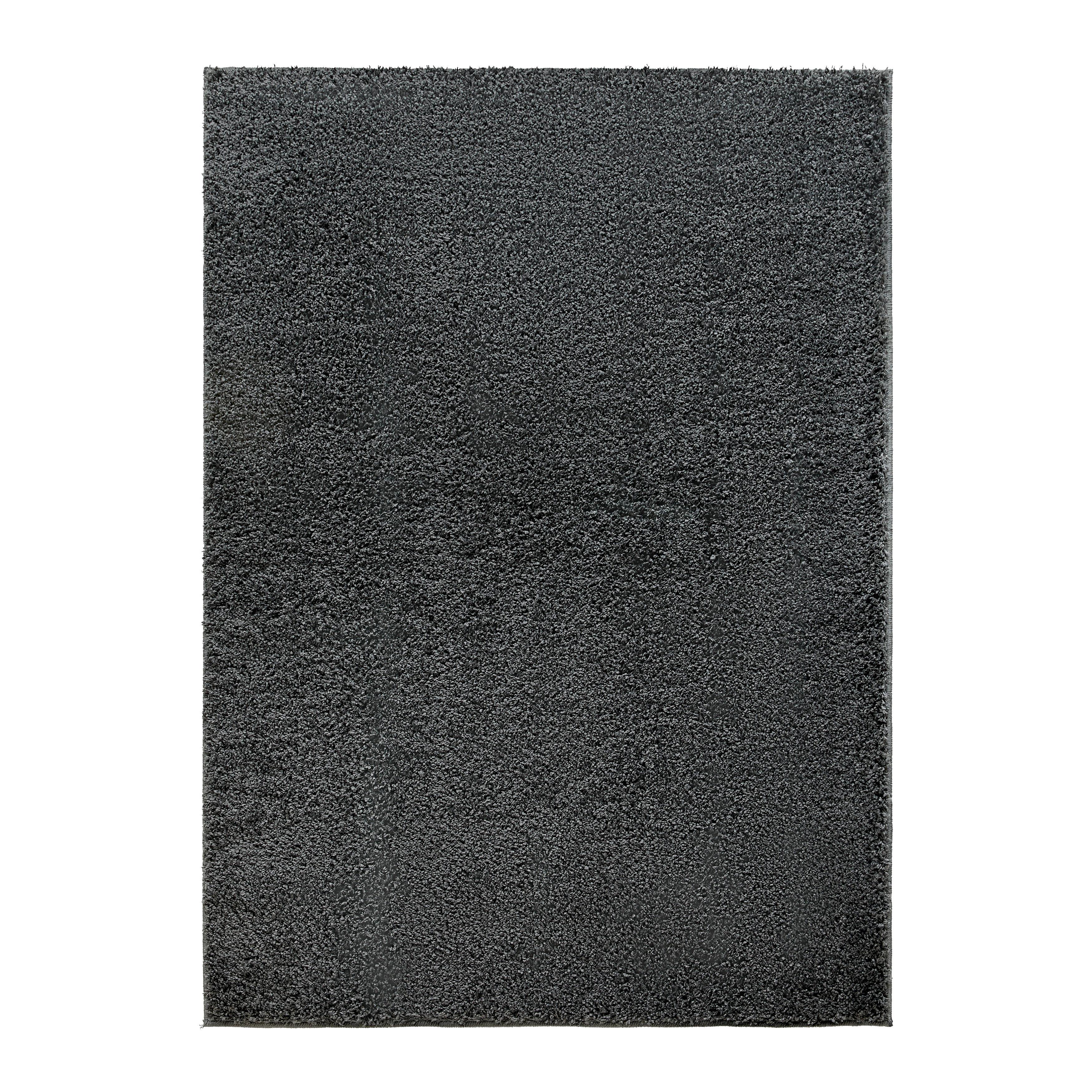 Hochflorteppich Bono 3 in Anthrazit ca. 120x175cm - Anthrazit, Textil (120/175cm) - Based