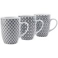 Kaffeebecher Samy Verschiedene Designs - Schwarz/Weiß, Keramik (8,3/10,5cm) - MÖMAX modern living
