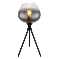 Tischleuchte Maxy in Schwarz max. 40 Watt - Schwarz, Glas/Metall (24/45cm) - Globo