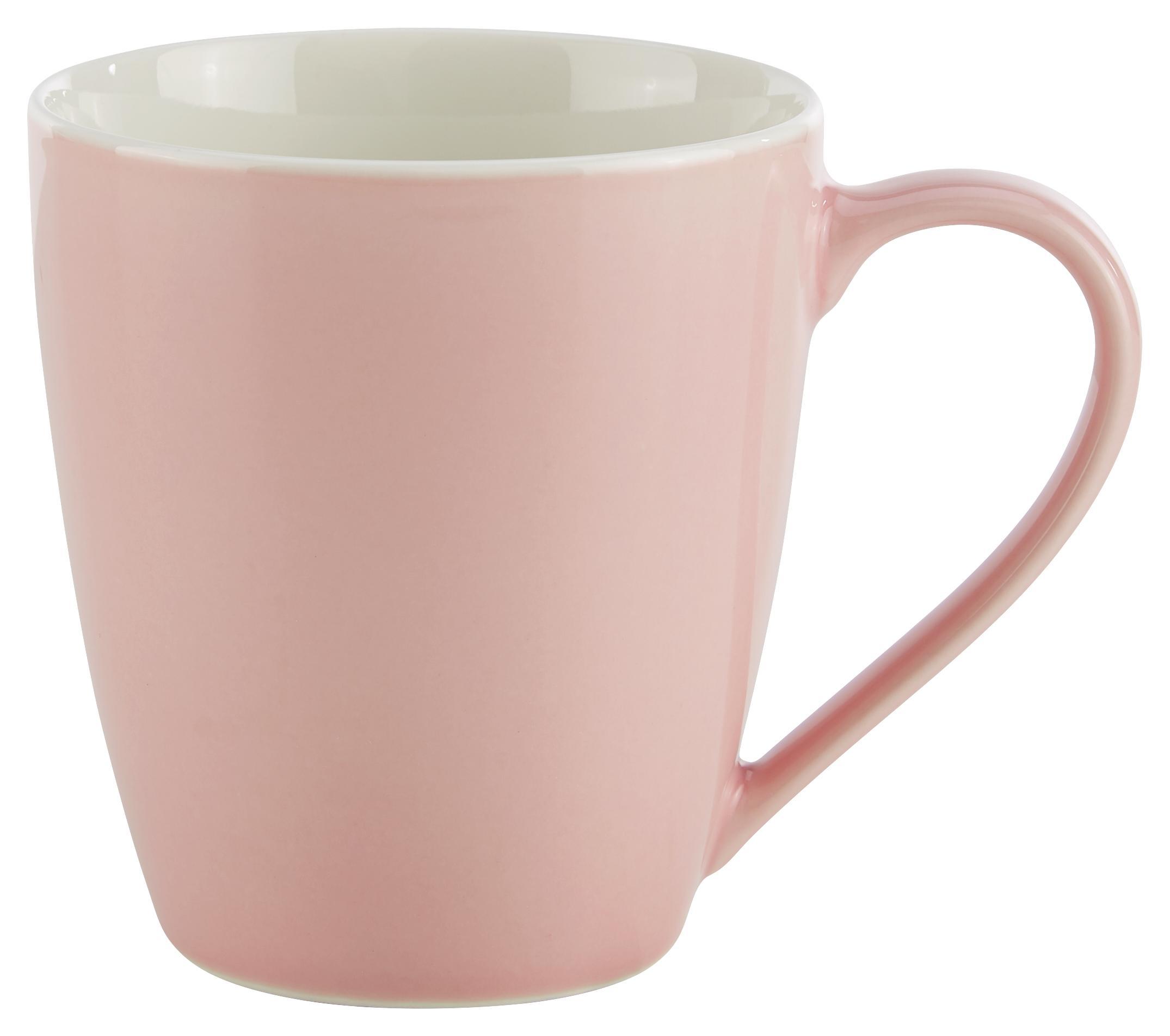 Kaffeebecher Sandy aus Keramik ca. 360ml - Rosa, KONVENTIONELL, Keramik (8,9/10cm) - Mömax modern living