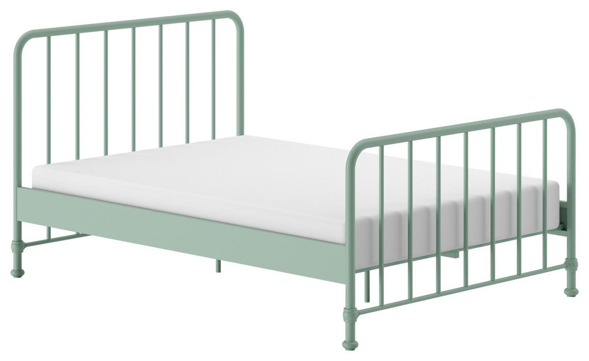 Kinderbett BRONXX Grün ca. 140x200 cm Metall - Grün, ROMANTIK / LANDHAUS, Holz/Metall (140/200cm) - Vipack
