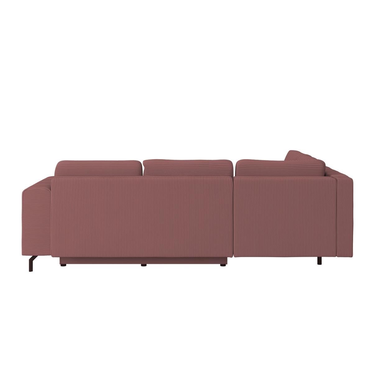 Kutna Garnitura Veni - prljavo ružičasta/crna, Moderno, tekstil (210/272cm) - Modern Living