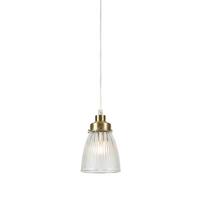 Pendelleuchte Bellis Pendant Messingfarben max. 40 Watt - Transparent/Messingfarben, Design, Glas/Metall (11/11/18cm) - Markslöjd