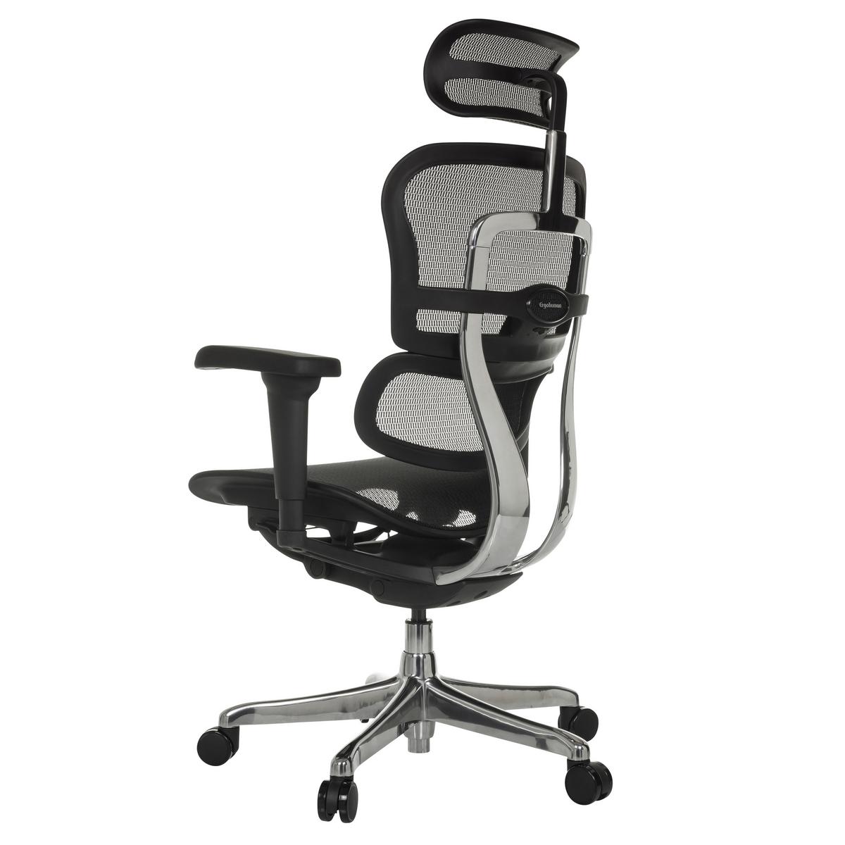 Drehstuhl Ergohuman Ultra Gen2 Schwarz - Silberfarben/Schwarz, MODERN, Kunststoff/Textil (65/132/60cm) - MID.YOU