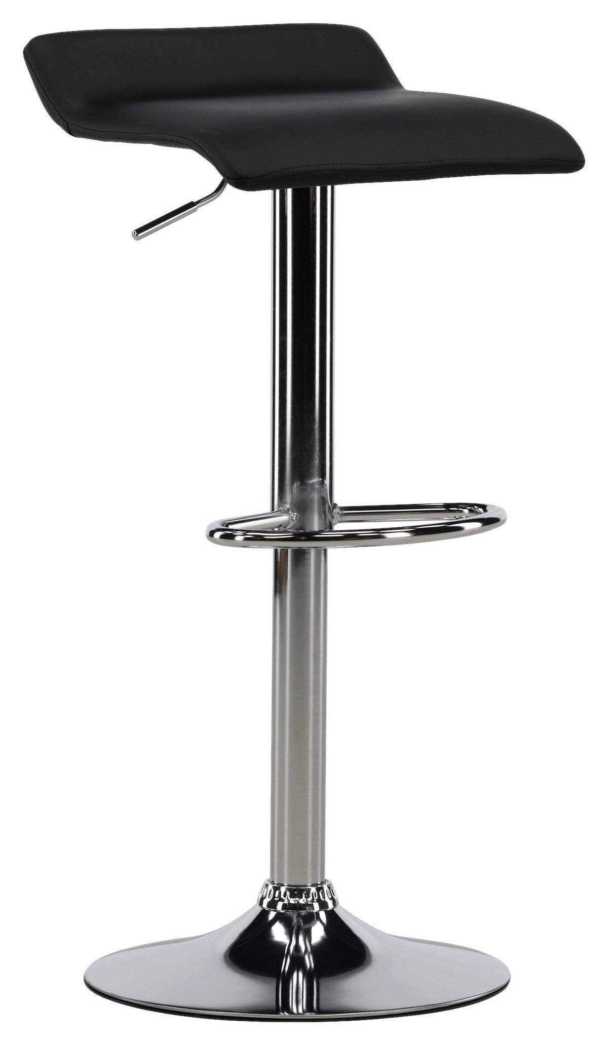 BARHOCKER-SET JONNA - Silberfarben/Schwarz, Design, Textil/Metall (38/84/38cm) - Livetastic