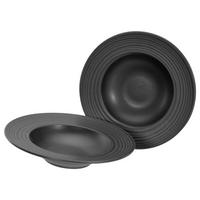 Set Krožnikov Za Testenine Lava Stone Black, 2-Delni - črna, Trend, keramika (27cm) - Creatable