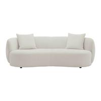 Bigsofa Leonas in Beige runde Form, inkl. 2 Kissen - Beige/Schwarz, MODERN, Kunststoff/Textil (235/72/110cm) - Premium Living