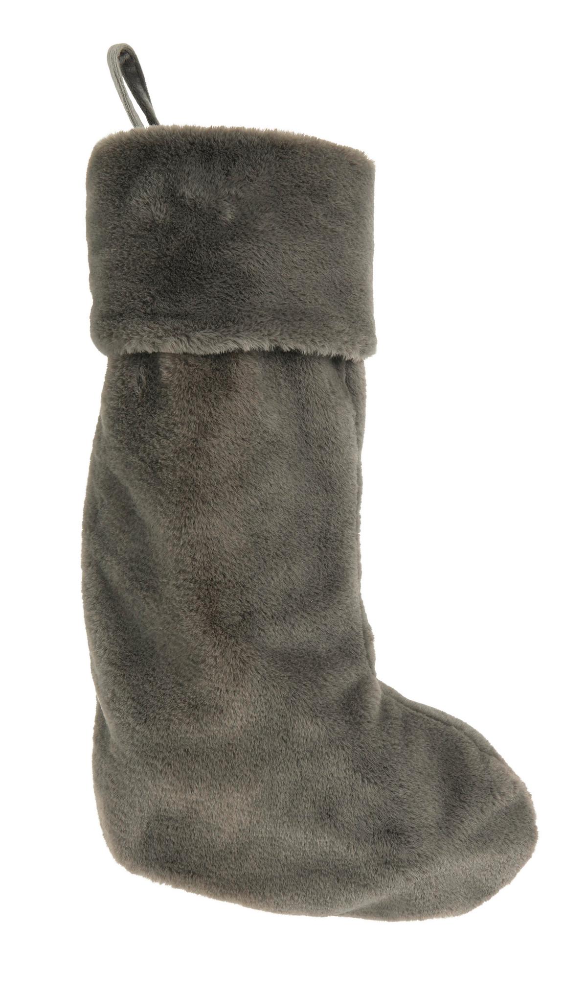 Weihnachtssack Liz in Anthrazit - Anthrazit, Fell (20/40cm) - Modern Living