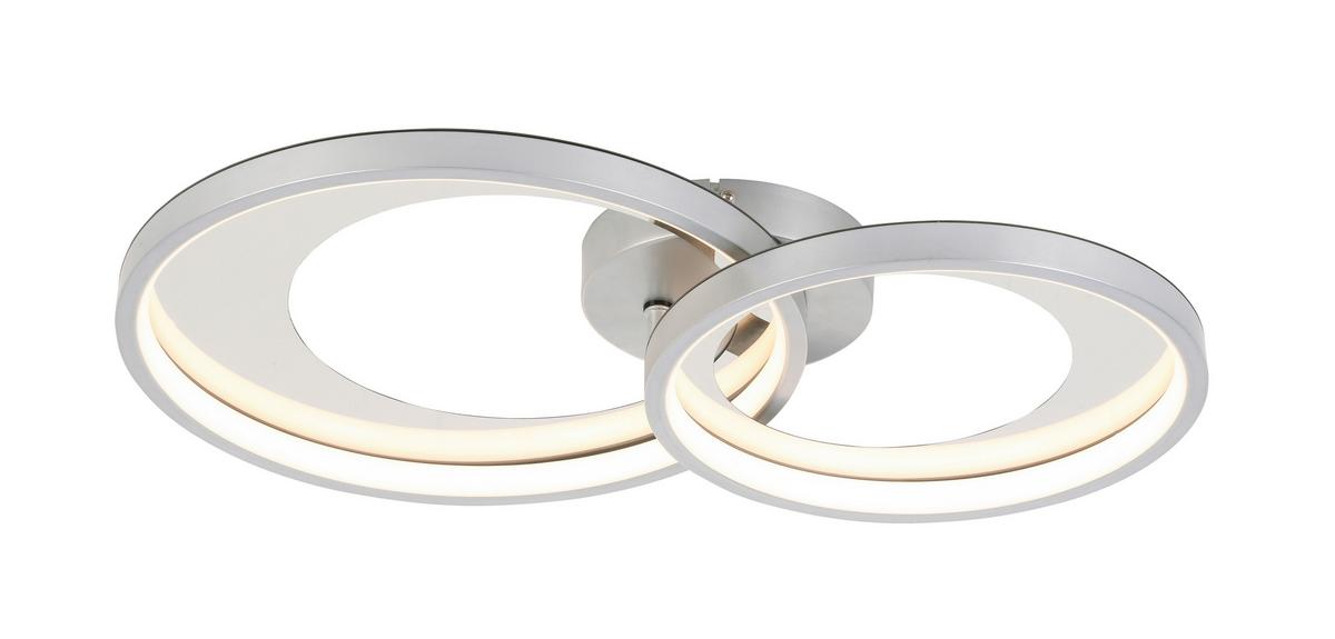 LED-DECKENLEUCHTE LUKI - Chromfarben/Silberfarben, Modern, Kunststoff/Metall (55cm) - Modern Living