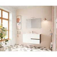 MASCĂ PENTRU LAVOAR EVA - nucă/alb lucios intens, Modern, material pe bază de lemn (100/51/46cm)