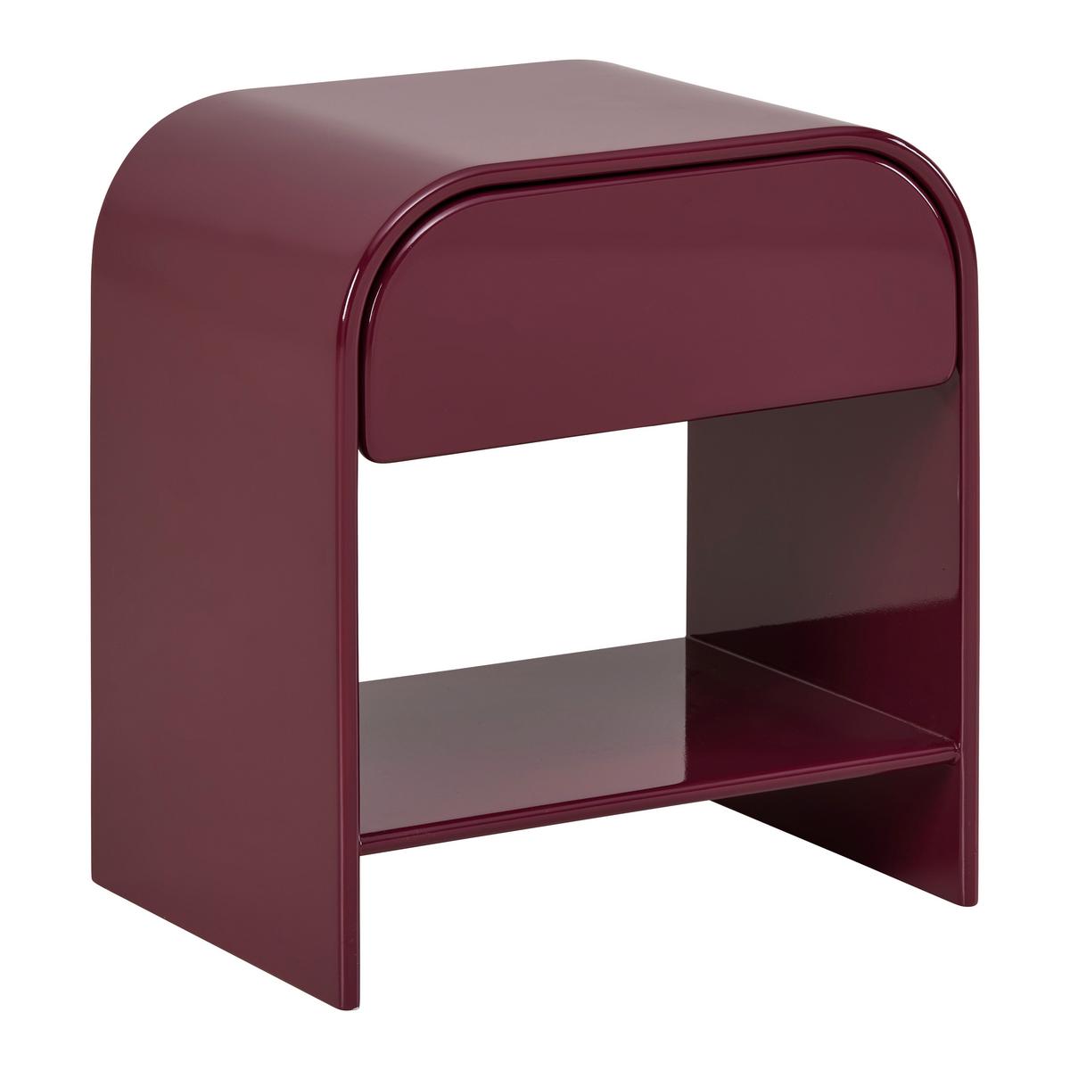 Noćni Ormarić Ruby - boja crnog vina, Moderno, pločasti materijal (40/45/30cm) - Modern Living