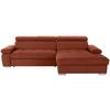 Kutna Garnitura Perry - boje hrđe/srebrne boje, Design, tekstil/drvo (292/183cm) - Modern Living