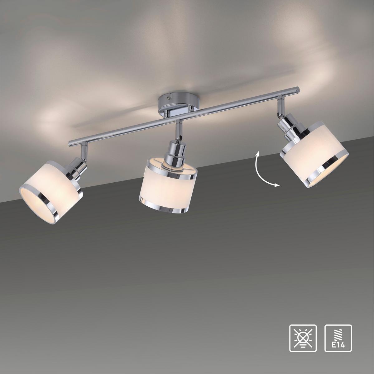 LED-Deckenleuchte Accor in Chromfarben max. 25 Watt - Chromfarben, MODERN, Kunststoff/Metall (69/29/13-22cm)