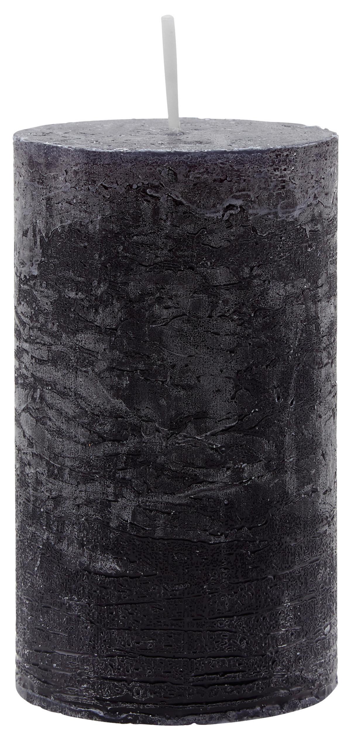 Velika Sveča Lia - črna, Moderno (6,8/12cm) - Premium Living
