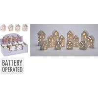 LED Dekor Házikó Joy - fehér, kerámia (6/5.8/8.7cm)