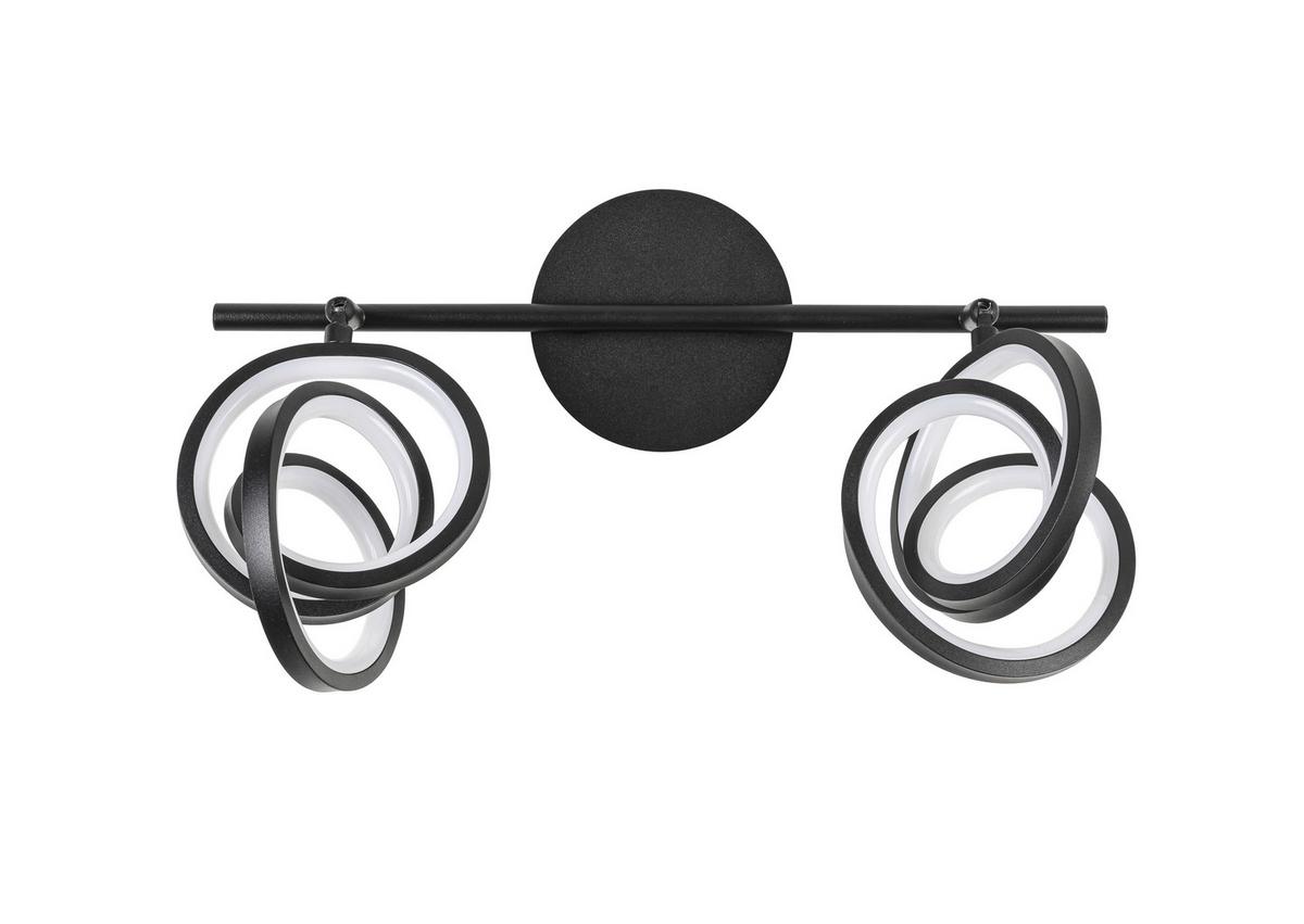 Led-reflektor Rundi - črna, Moderno, kovina/umetna masa (40/18/18cm) - Modern Living