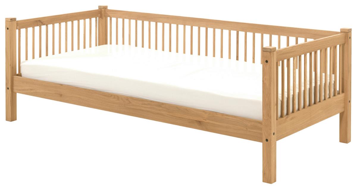 Kinderbett FORREST Naturfarben ca.90x200cm Echtholz Eiche - Naturfarben, MODERN, Holz (90/200cm) - Vipack