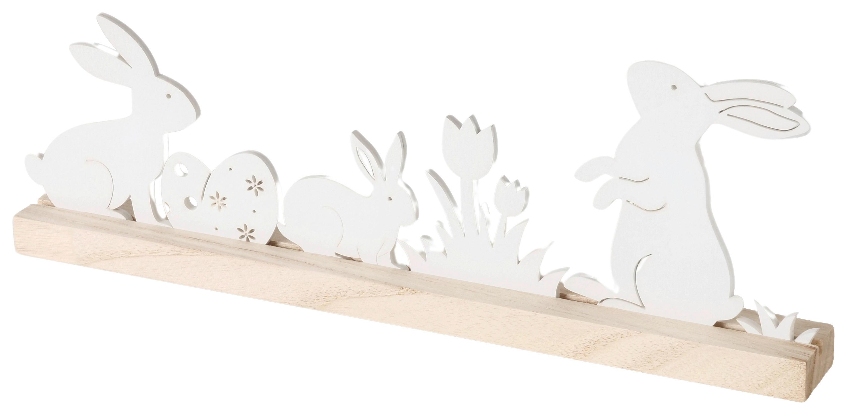 Skulptur Zuri I Naturfarben/Weiß - Naturfarben/Weiß, KONVENTIONELL, Holz/Holzwerkstoff (40/4/14cm) - Mömax