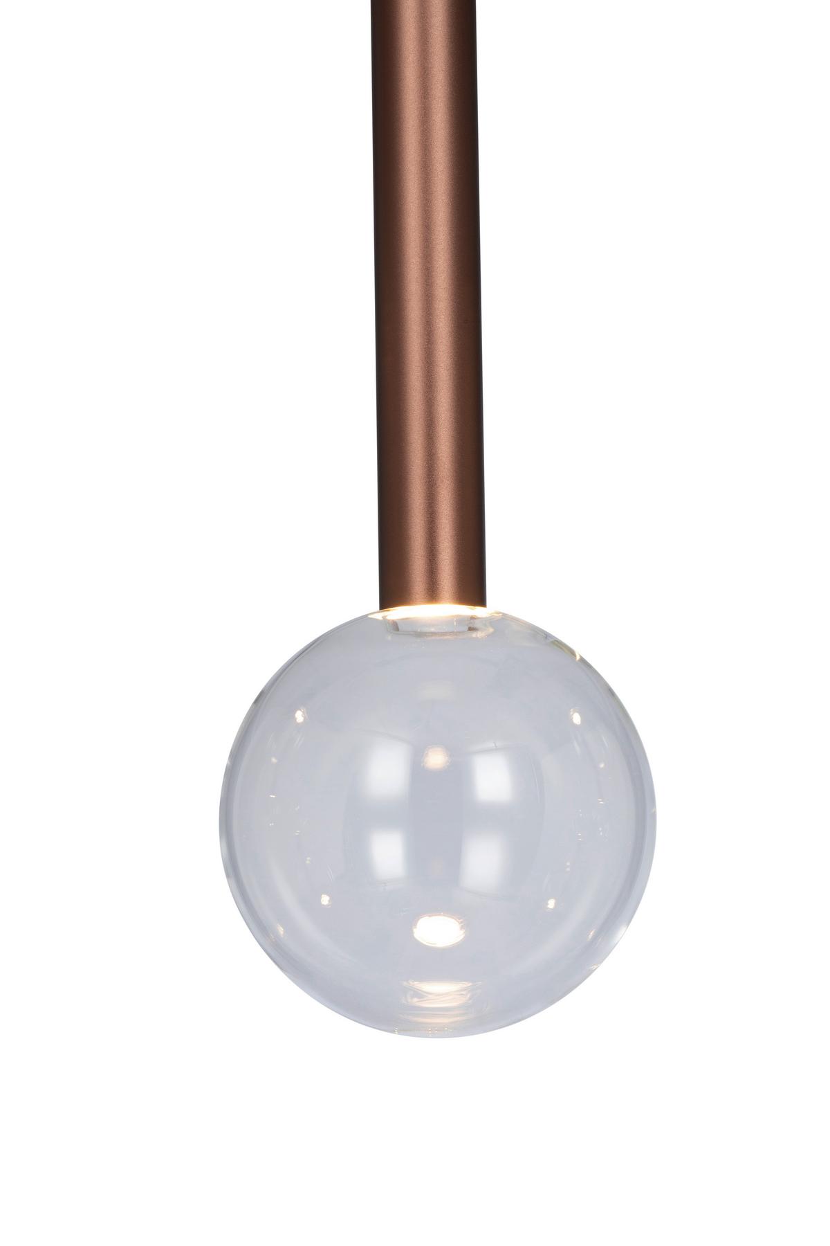 LAMPA WISZĄCA LED GLASGOW *DK* - przejrzysty/czarny, Design, metal/szkło (90/10/180cm) - Dieter Knoll