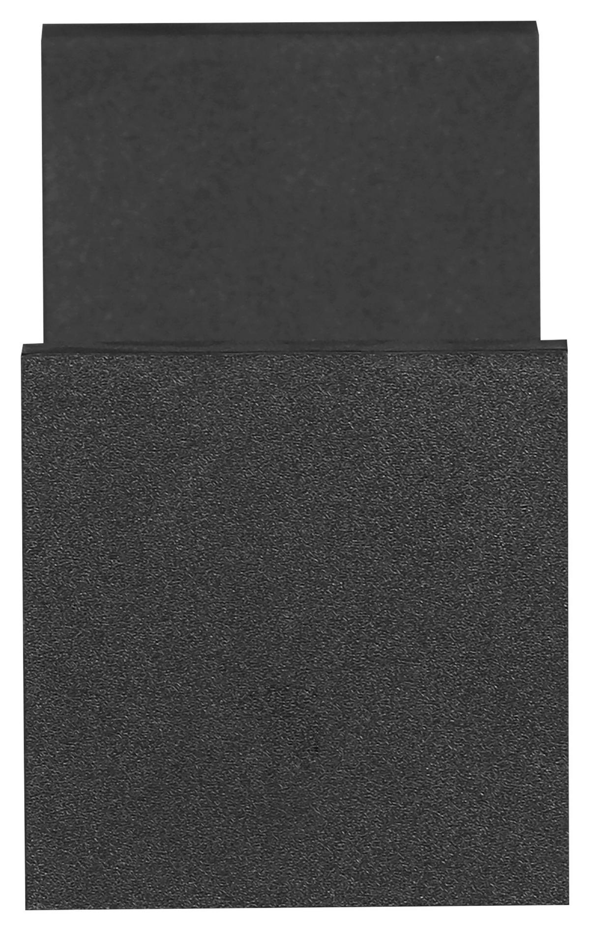Wandboard U-Bord in Schwarz 3-teilig - Schwarz, Konventionell, Holzwerkstoff (42-32-22/9,5/10-8,5-7cm) - Mömax