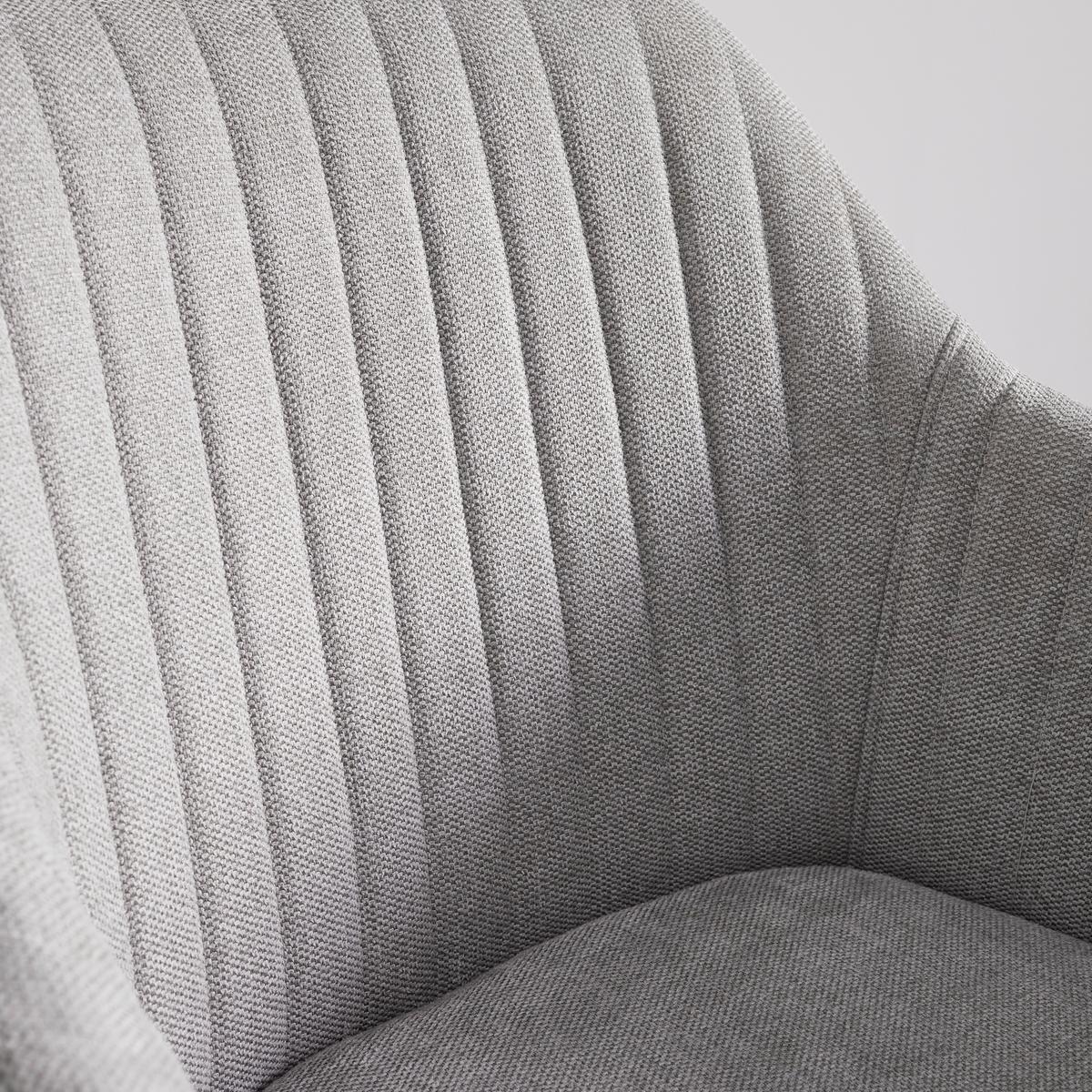 Armlehnstuhl Nicola Hellgrau Webstoff Gepolstert - Hellgrau/Naturfarben, MODERN, Holz/Textil (58/82,5/62cm) - Bessagi Home