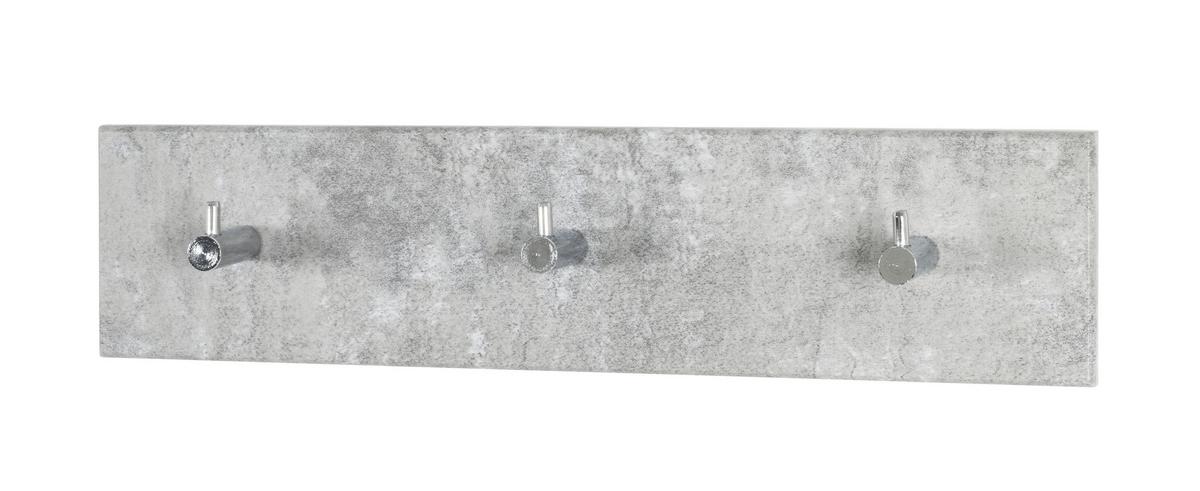 Hakenleiste Grau - Grau, Holzwerkstoff (34/8/5cm) - Mömax