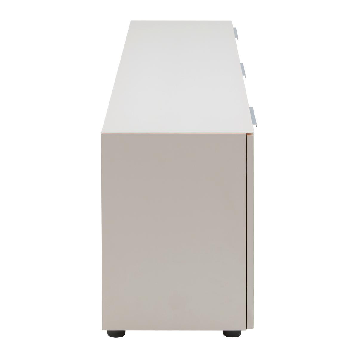 Lowboard Siena Kaschmir - Chromfarben/Kaschmir, Modern, Glas/Holzwerkstoff (180/55/40cm) - Mömax