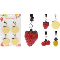 Terítőnehezék-készlet Fruits - sötétsárga/sárga, kő (4,5/3,5cm)