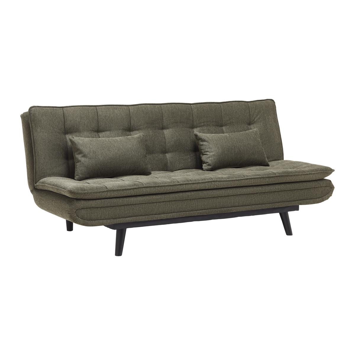Schlafsofa Sun Grün - Schwarz/Grün, MODERN, Holz/Textil (190/83/93cm) - Mömax