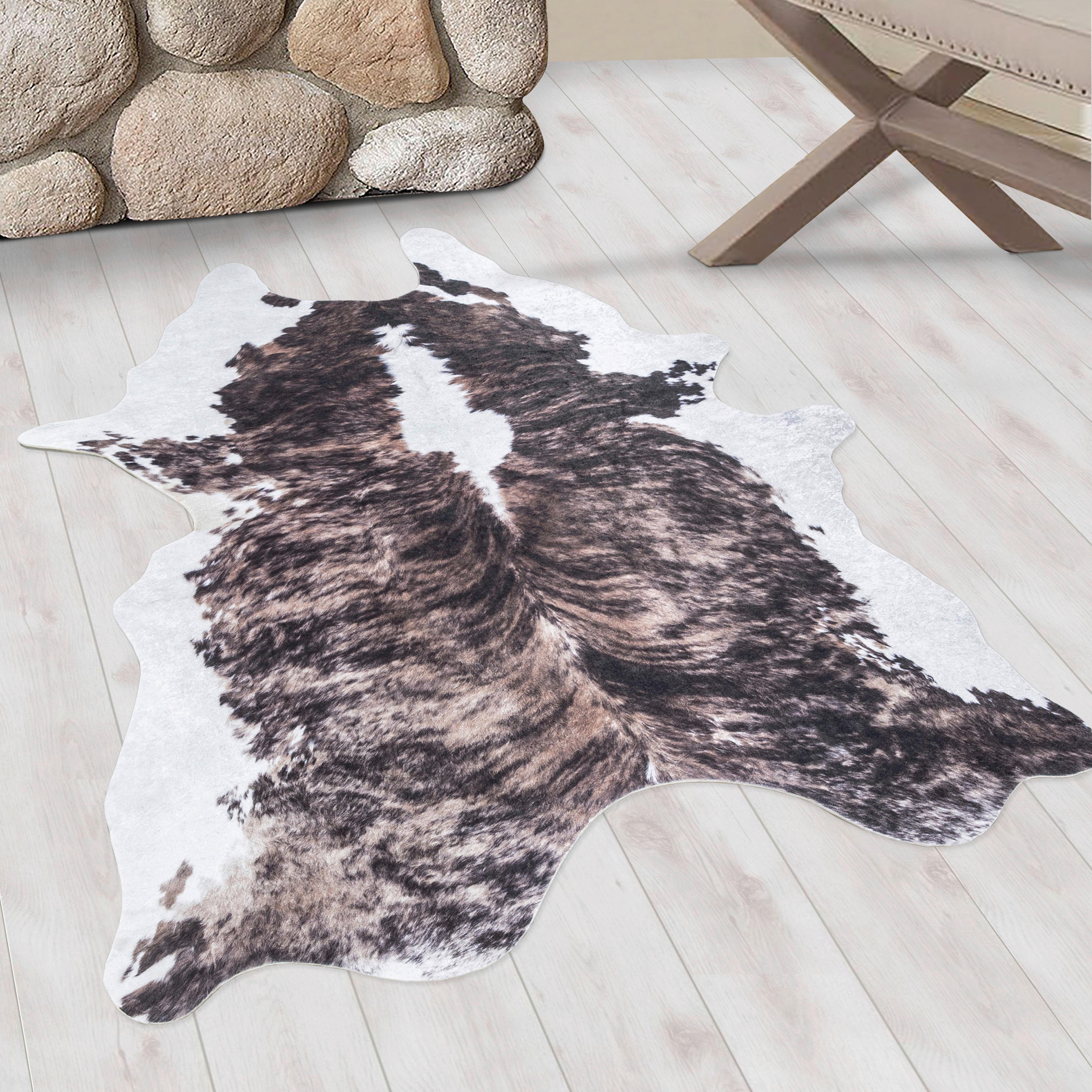 Preproga Etosha, 100x135cm, Rjava - bela/rjava, Design, tekstil (100/135cm) - Novel