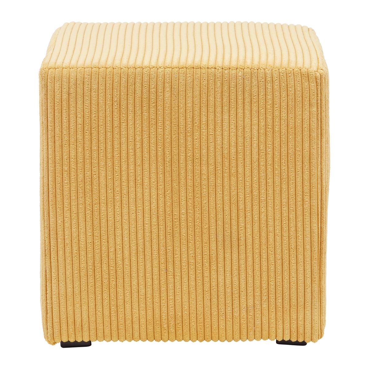 Hocker Bali Cord in Senfgelb - Senfgelb, MODERN, Textil (45/42/45cm) - Based